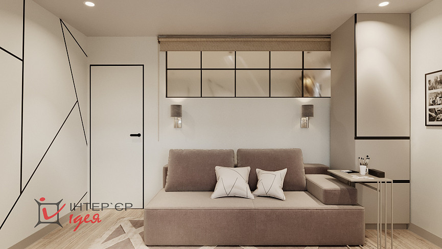 Гостевая комната для молодой пары в ЖК «Андорра»