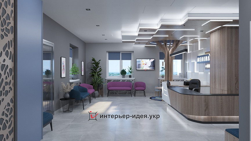 Дизайн холла детской стоматологии &quot;Медина&quot;. «В ожидании зубной феи»