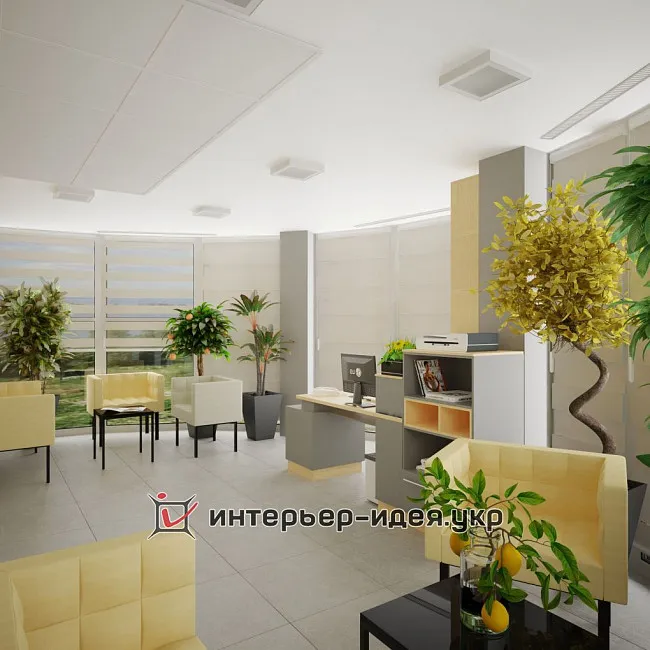 Холл и коридоры в отеле при больнице