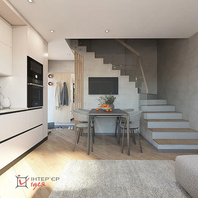 Кухня-студия 20 м² для молодой пары