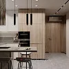 Вдали от суеты. Уютная кухня-гостиная в почти минималистичном стиле