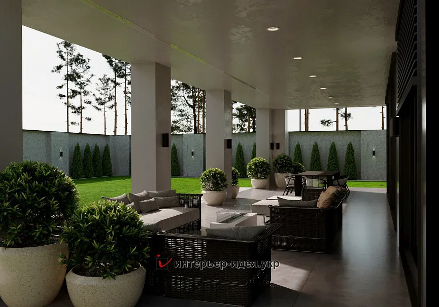 Дизайн фасада и ограждения в современном стиле