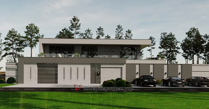 Дизайн фасада и ограждения в современном стиле