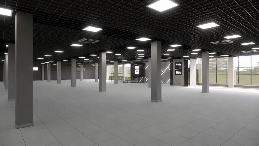 Оформление потолка и входа в ТЦ Magnolia Plaza, Черкассы