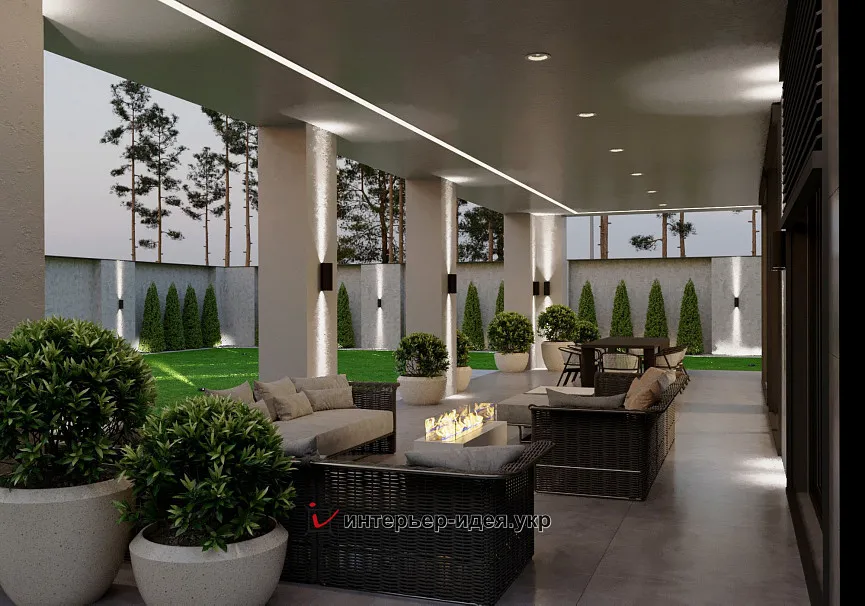 Дизайн фасада и ограждения в современном стиле