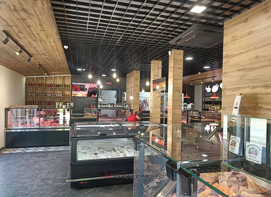 Реализация дизайна интерьера магазина &quot;Мясокрай&quot; в Смеле