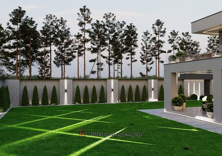 Дизайн фасада и ограждения в современном стиле