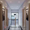 Дизайн лестницы и коридора в светлых тонах