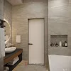Фактурная ванная в кофейном цвете