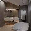 Под крышей дома нашего. Ванная комната в минималистичном стиле.