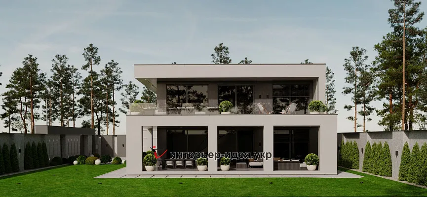 Дизайн фасада и ограждения в современном стиле