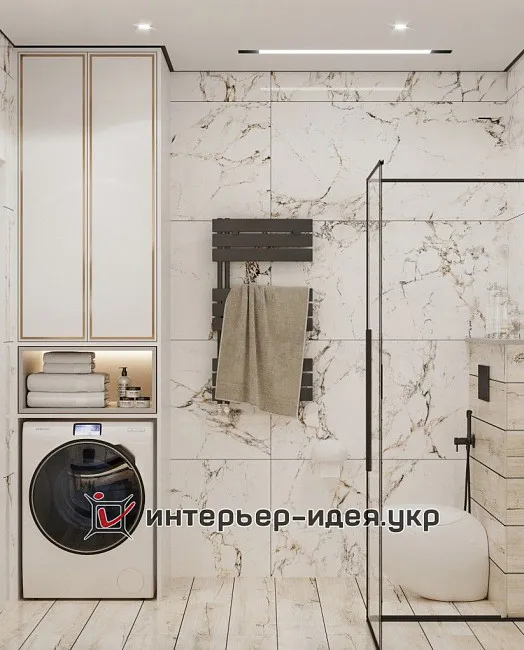 Неожиданные черные акценты в дизайне санузла