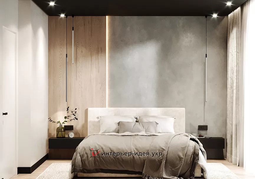 «Black bedroom». Спальня в ЖК &quot;Горизонт 3&quot;, г. Львов