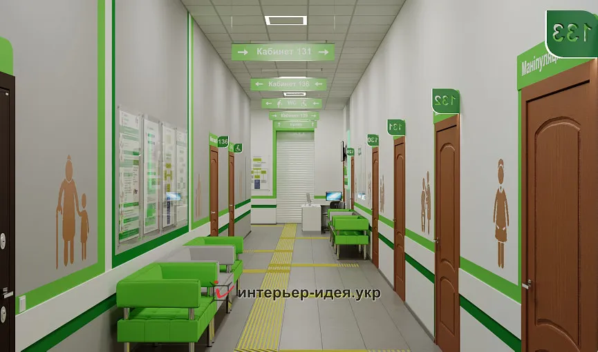 &quot;7ЯClinic&quot;, коридор в отделении семейной терапии