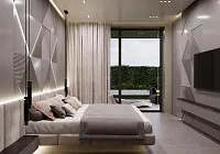 Секретное послание для двоих. Спальня в минималистичном стиле.. Дизайн СПАЛЬНИ