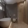 Под крышей дома нашего. Ванная комната в минималистичном стиле.