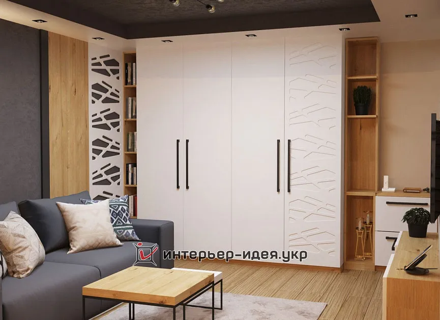Компактная кухня-студия с элементами лофта